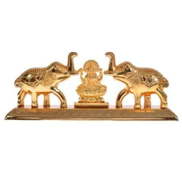 Fashion Bizz Handcrafted Goddess Lakshmi Roli Chawal Box with Elephants