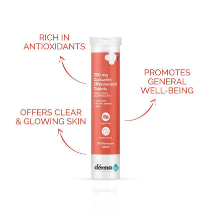 The Derma Co 250 mg Curcumin Effervescent Tablets For Clear & Glowing Skin