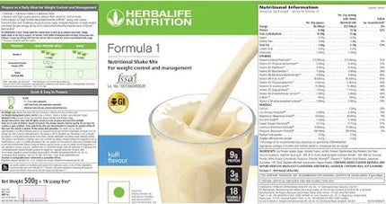 HERBALIFE FORMULA 1 NUTRITIONAL SHAKE MIX, KULFI (500G)