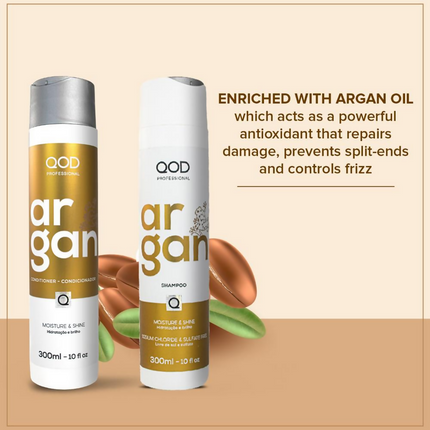 QOD Professional Argan Shampoo & Conditioner Combo