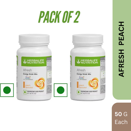 HERBALIFE AFRESH PEACH DRINK MIX (50G) - PACK OF 2