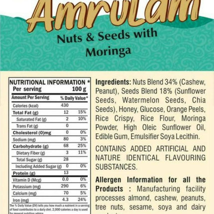 Baps Amrut Energy Bar Amrutam (Nuts & Seeds With Moringa)