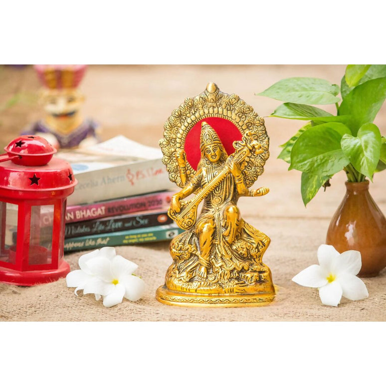 Articia Metal Goddess Saraswati Idol