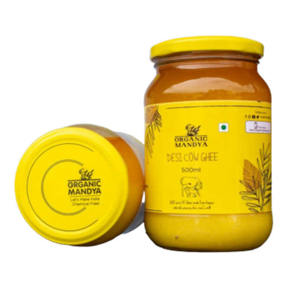 Organic Mandya Desi Cow Ghee | Pure organic ghee, traditionally-churned, chemical-free, granular ghee, nutritious by nature