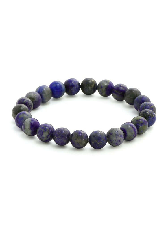 Lapis Lazuli Blue Tined Crystal Beads Bracelet - Ruby Raang
