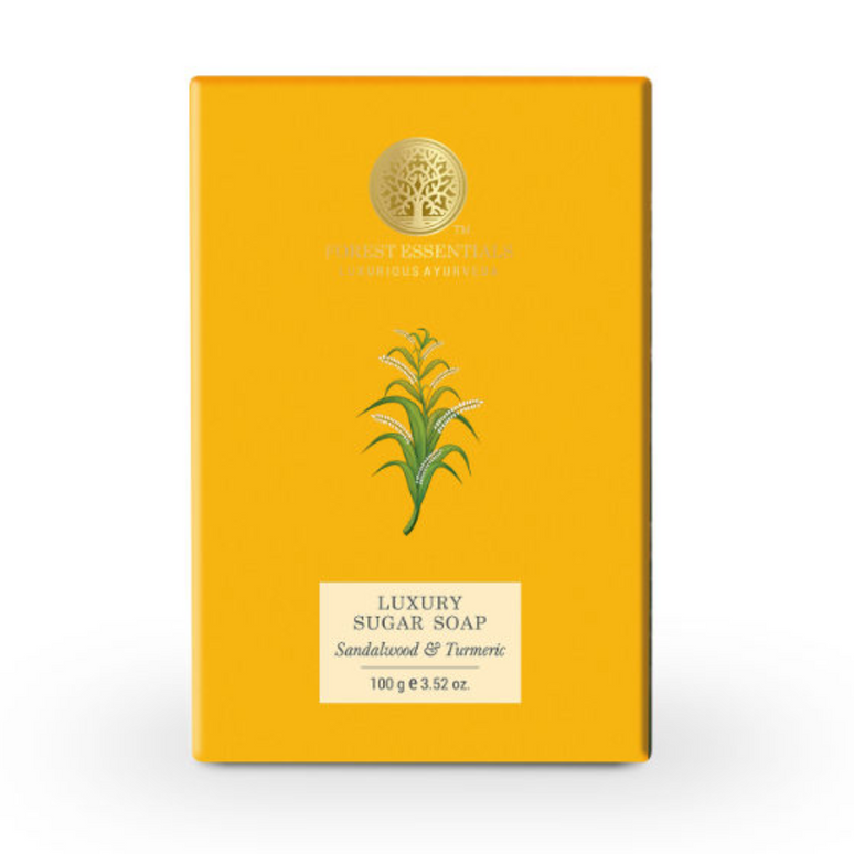 Forest Essentials Luxury Sugar Soap Sandalwood & Turmeric