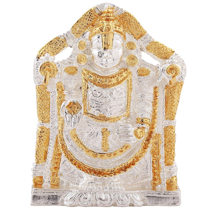 Estele Gold-Polished Lord Tirupati Balaji Idol Showpiece for Pooja Mandir/ Home Decorative