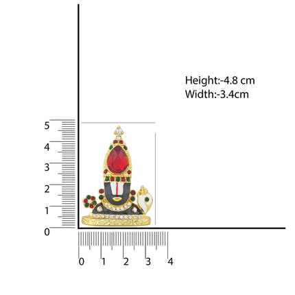 Estele Gold-Polished Lord Tirupati Balaji Idol Showpiece for Pooja Mandir/ Home Decorative