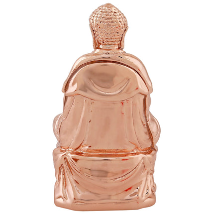 Estele Pink/Rose Gold-Polished Lord Gautam Buddha Mediatating Idol statue for Home Décor/ working place