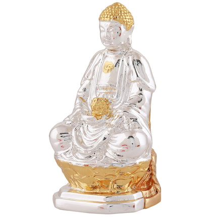 Estele Gold-Polished Lord Gautam Buddha Mediatating Idol statue for Home Décor/ working place