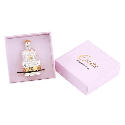 Estele Gold-Polished Lord Gautam Buddha Mediatating Idol statue for Home Décor/ working place