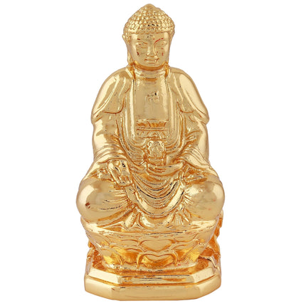 Estele Gold-Polished Lord Gautam Buddha Mediatating Idol statue for Home Décor/Gifts