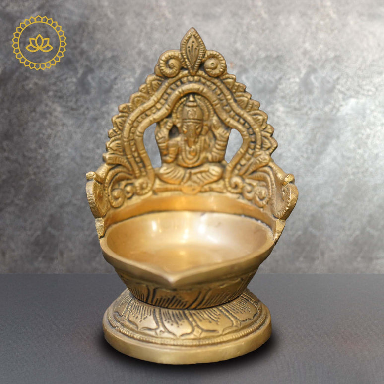 Brass Ganesha Diya
