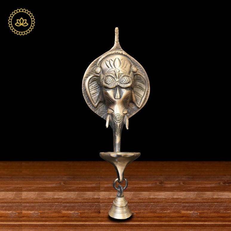 Brass Ganesha Wall Diya