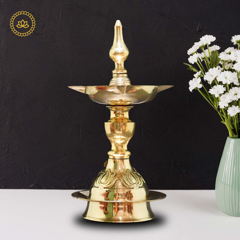 Brass Kamal Deepa - Lotus-inspired Illumination for Homes