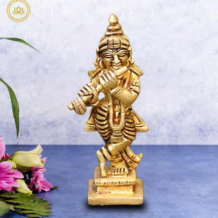 Brass Krishna Idol