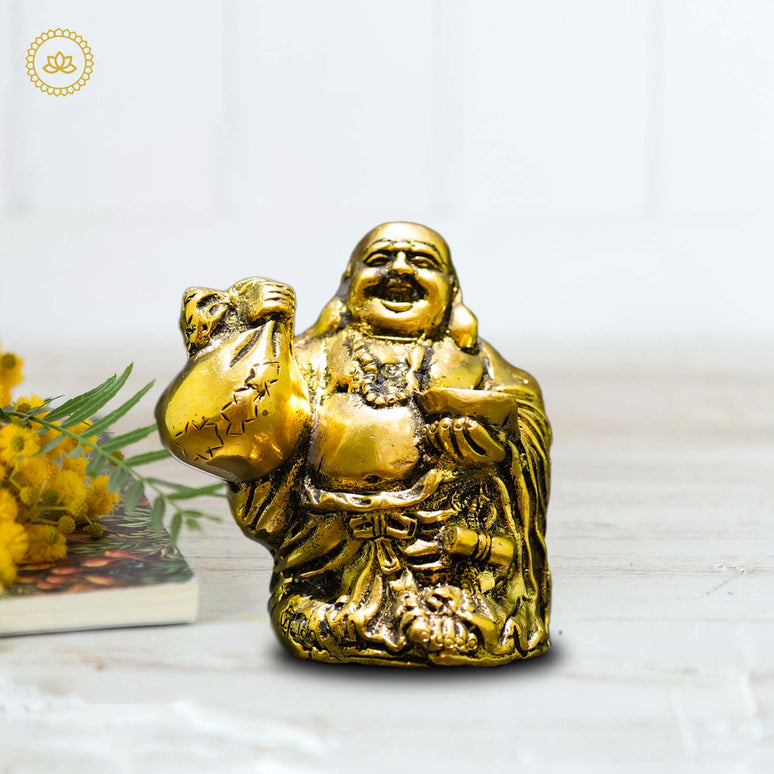 Brass Kubera Idol - Divine Keeper of Wealth and Abundance