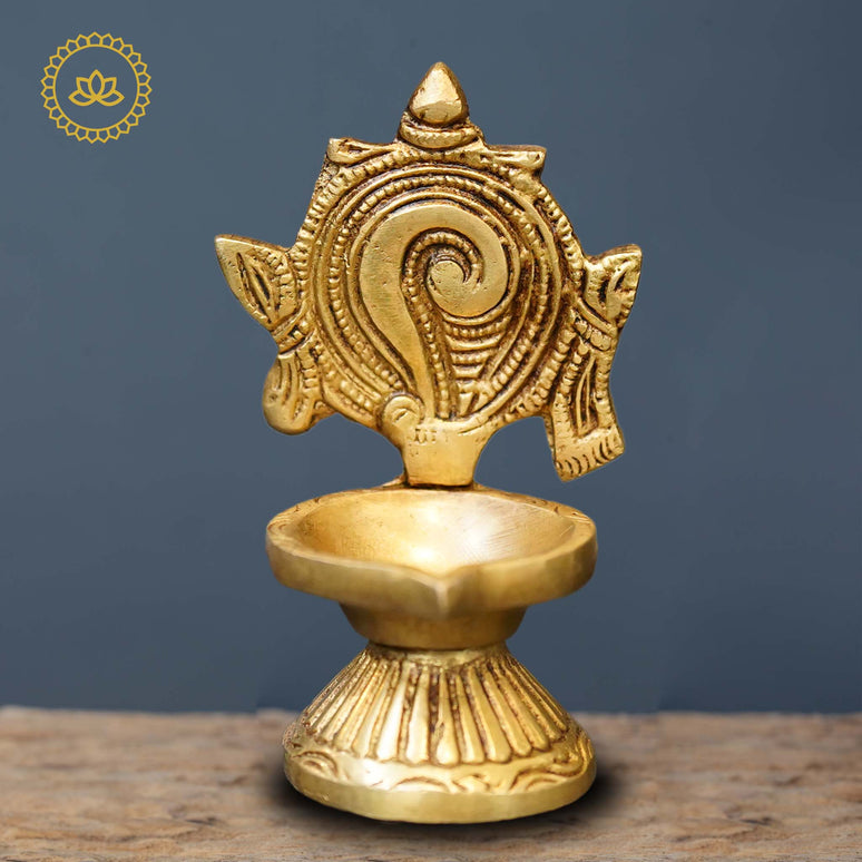 Brass Shankh Diya