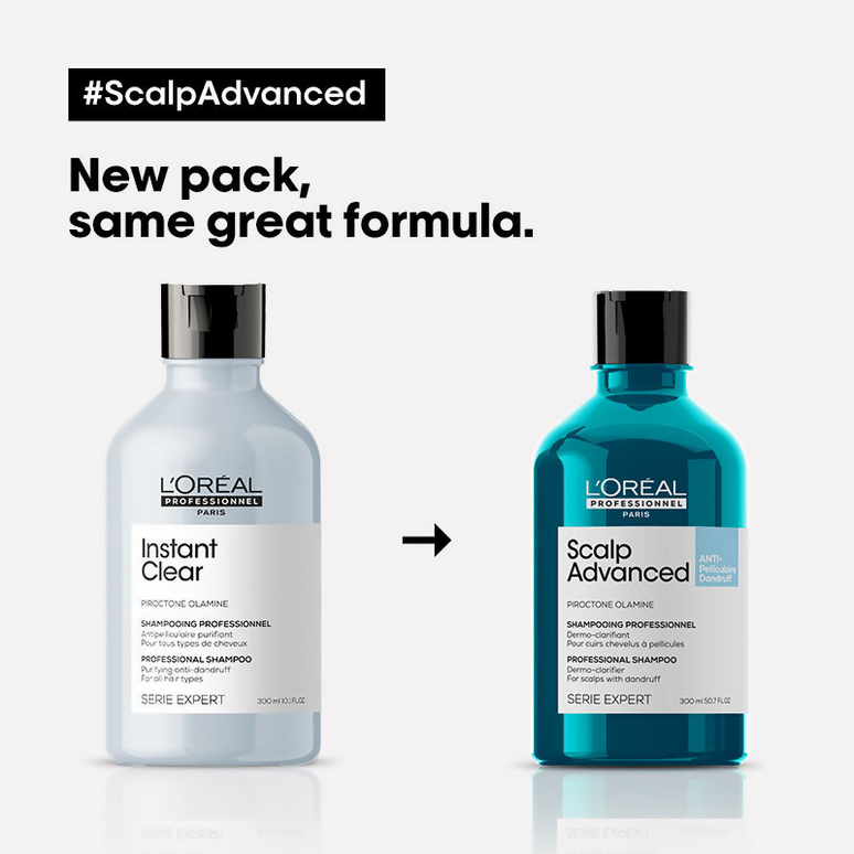 L'Oreal Professionnel Scalp Advanced Anti-Dandruff Dermo-Clarifier Shampoo + Metal Dx Hair Mask