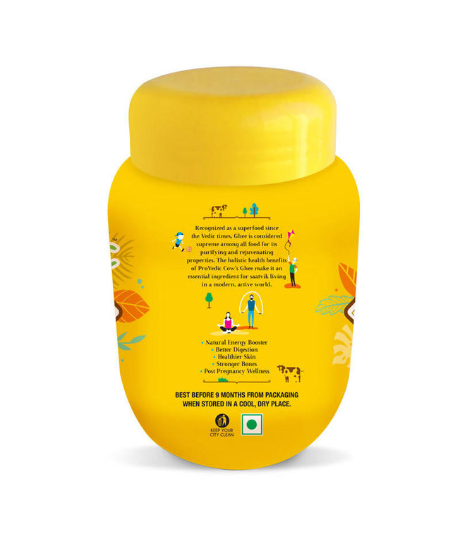ProVedic Cow Ghee | Pure and Natural (1000ml Pet Jar) Cow Ghee for Good Digestion and Immunity | Made with Fresh Cow's Milk, Granular (Danedaar) Texture | Rich Taste and Aroma