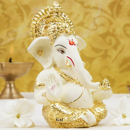 Gold Art India Ceramic Ganesh Idol