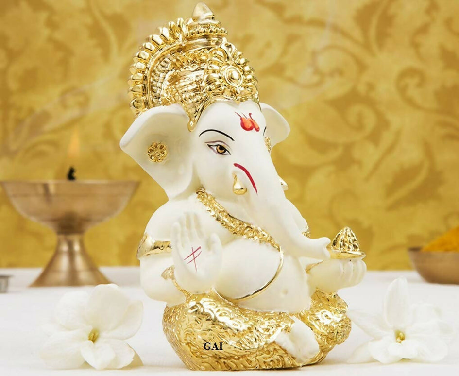 Gold Art India Ceramic Ganesh Idol