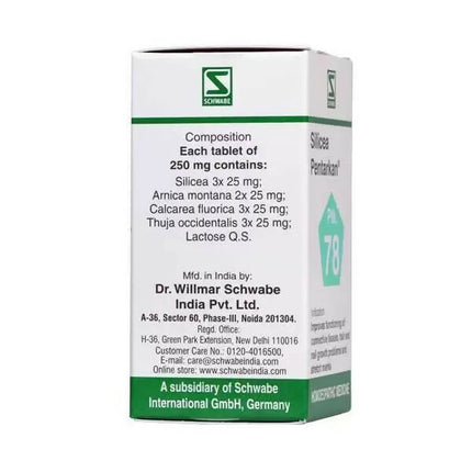 Dr. Willmar Schwabe India Silicea Pentarkan Ptk 78 Tablets