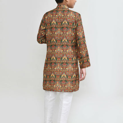 Joban Fashion Cotton Multicolor Kurta With Straight Fit Pant