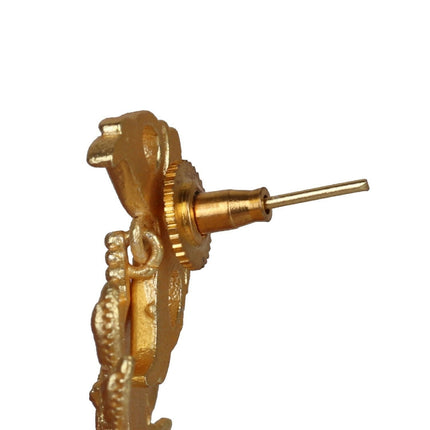 Joban Fashion Women Matte Gold Brass Earrings