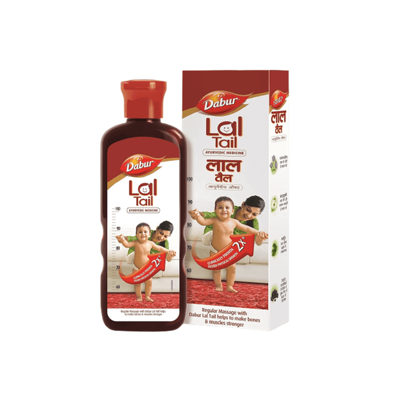 Dabur Lal Tail - Ayurvedic Baby Massage Oil For Baby's Bone, Muscle & Skin Health