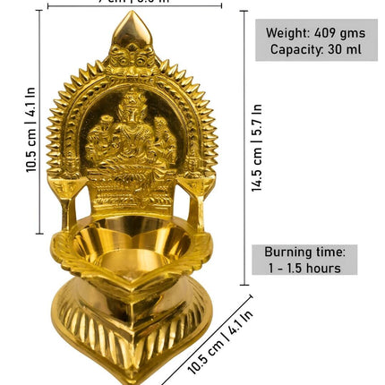 Spillbox Gold-Toned Brass Varagi Amman Diya Pooja Essential