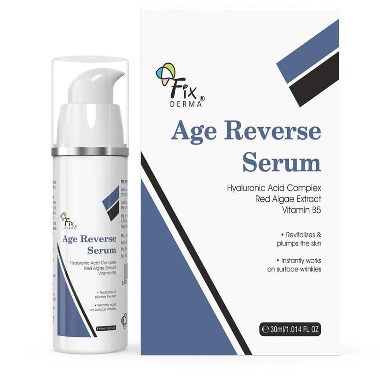 Fixderma Age Reverse Face Serum for Glowing Skin, Anti Aging Face Serum for Unisex Improves Fine Lines, Wrinkles & Age Spots