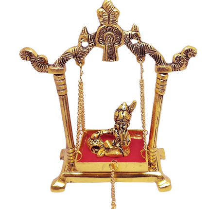 KridayKraft Laddu Gopal on Jhulla Palana Metal Statue
