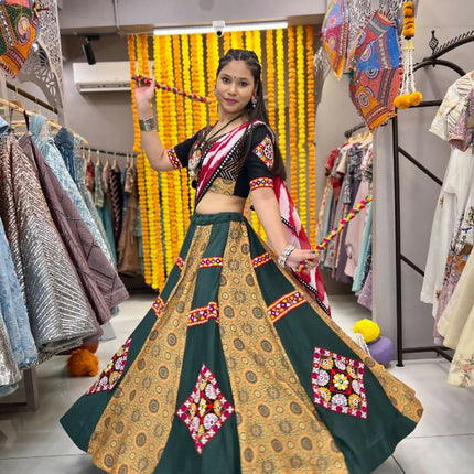 Aastha Fashion Maroon Maslin / Rayon Heavy Print + Gamthi Work Lace + Patch Semi Stitched Wedding Wear Lehenga Choli