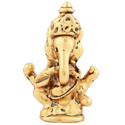 Estele Gold-Polished Spiritual Lord Ganesha Idol for Gifts & HouseWarming/Home/Office Decors