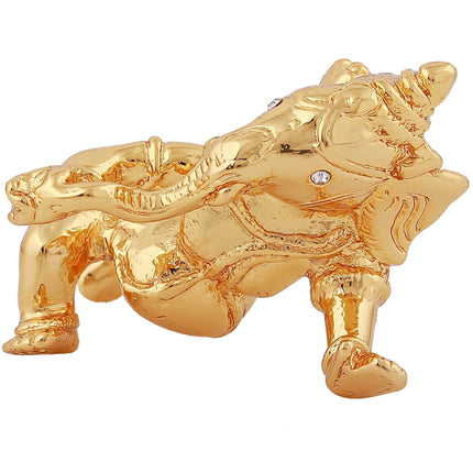Estele Gold-Polished Spiritual Lord Bal Ganesha Idol for Gifts & HouseWarming/Home/Office Decors