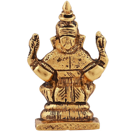 Estele Gold-Polished God of Wisdom Lord Ganesha Idol for Home/Office Decors