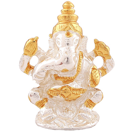 Estele Gold-Polished Spiritual Lord Bal Ganesha Idol for Gifts & HouseWarming/Home/Office Decors
