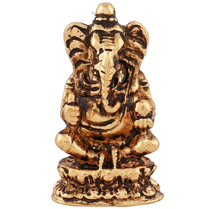 Estele Gold-Polished Spiritual Lord Ganesha Idol for Gifts & HouseWarming/Home/Office Decors