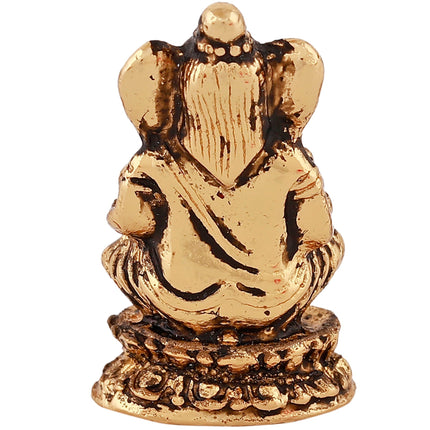 Estele Gold-Polished Spiritual Lord Ganesha Idol for Gifts & HouseWarming/Home/Office Decors