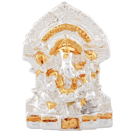 Estele Gold-Polished Religious Lord Ganesha Idol for Gifts & HouseWarming/Home/Office Decors