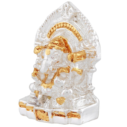 Estele Gold-Polished Religious Lord Ganesha Idol for Gifts & HouseWarming/Home/Office Decors
