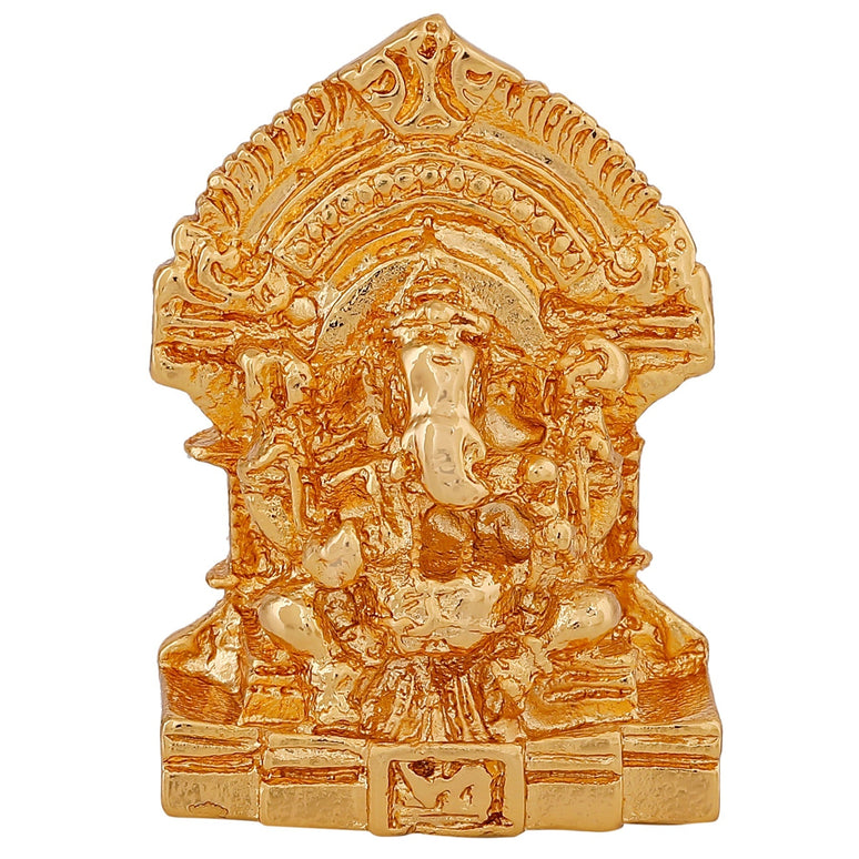 Estele Gold-Polished God of beginnings Lord Ganesha Idol for Gifts & HouseWarming/Home/Office Decors
