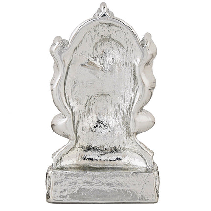Estele Rhodium Plated Spiritual Lord Ganesha Idol for Gifts & HouseWarming/Home/Office Decors