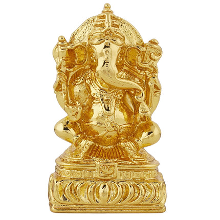 Estele Gold-Polished Spiritual Lord Ganesha Idol for Gifts & HouseWarming/Home/Office Decors