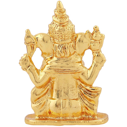 Estele Gold-Polished Spiritual Lord Ganesha Idol for Gifts & HouseWarming/Home/Office Decors