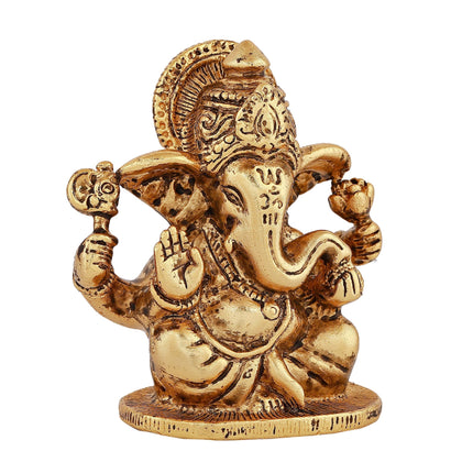 Estele Gold-Polished Spiritual Lord Ganesha Idol for Gifts & HouseWarming/Home/Office Decors