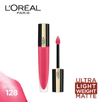 L'Oreal Paris Rouge Signature Matte Liquid Lipstick - 128 I Decide