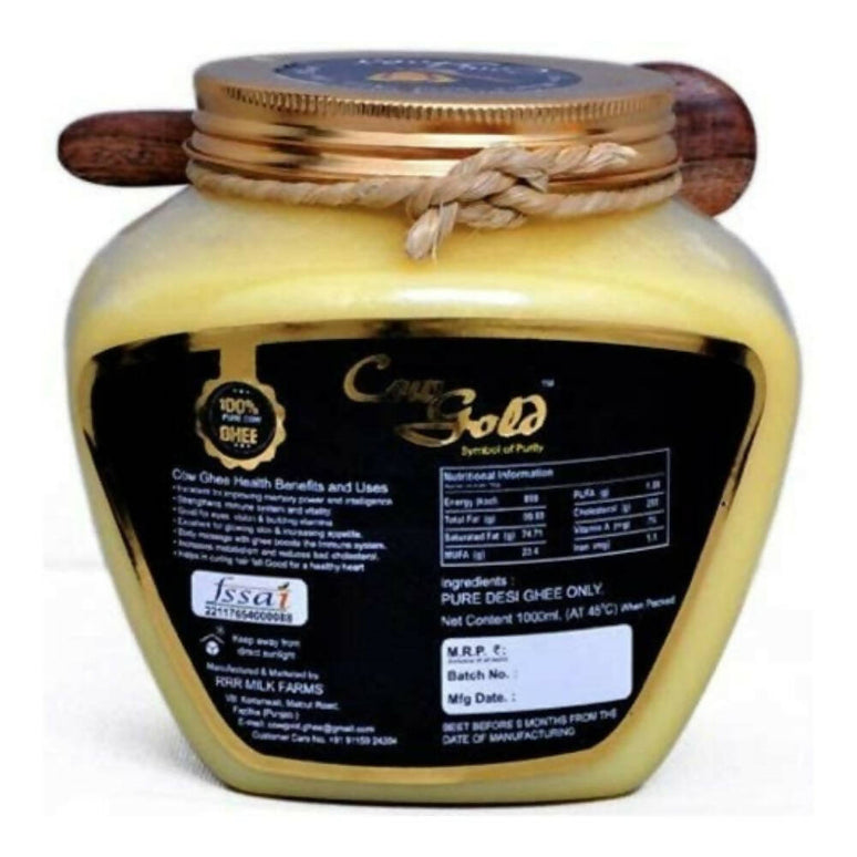 Cow Gold Desi Cow A2 Ghee | Cultured Desi Cow Ghee | 100% Pure and Natural | Helps Boost Immunity