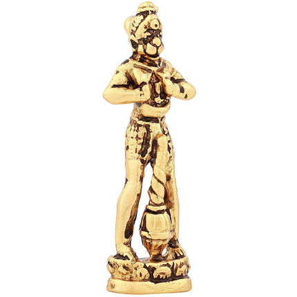 Estele Gold-Polished Hanumanji's showing Lord Rama in his Heart in standing position Idol for Home/Car Décor